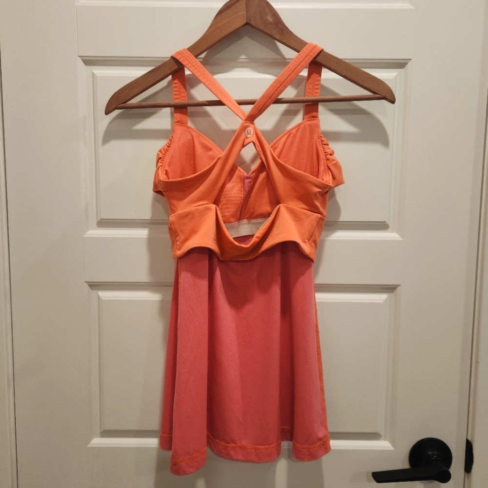 Sz 6 Lululemon Wrap It Up Tank - Grapefruit - Picture 3 of 3